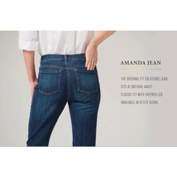 Gloria Vanderbilt classic high-rise jeans. style: Amanda dark indigo size 24 - Picture 3 of 16